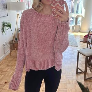 Altar’d State Pink Chenille Sweater